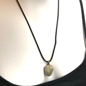 Handmade gemstone pendant necklace blue chakra